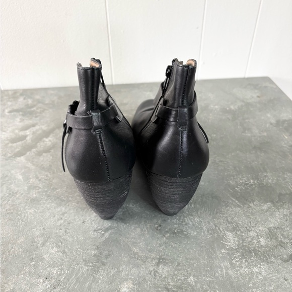 Schuler and Sons Anthropologie black Philadelphia ankle boots booties leather 10 - Picture 5 of 8